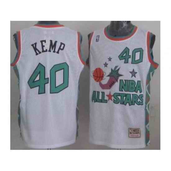 Seattle SuperSonics 40 Shawn Kemp 1996 All Star White Throwback Jersey